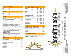 Full Menu PDF - Carolina Cafe