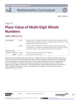 Place Value of Multi-Digit Whole Numbers