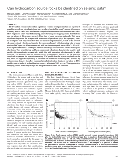 Can hydrocarbon source rocks be identified on seismic