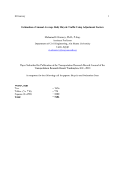 El Esawey 1 Estimation of Annual Average Daily Bicycle Traffic