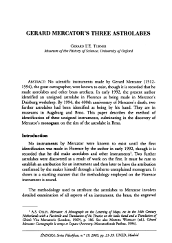 Gerard Mercator&acute;s Three Astrolabes - e-Spacio