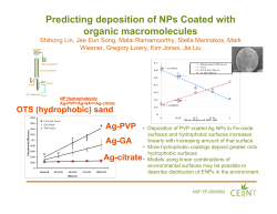 Predicting deposition of NPs Coated with organic macromolecules