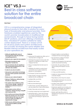 ICE datasheet - Snell Advanced Media