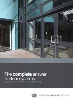 The complete answer to door systems