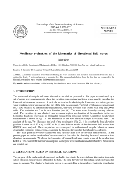 Nonlinear evaluation of the kinematics of directional field waves