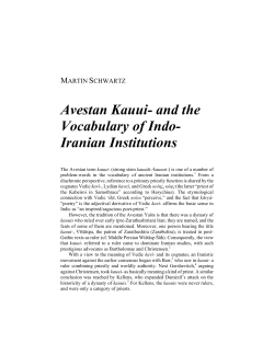 Avestan Kauui- and the Vocabulary of Indo