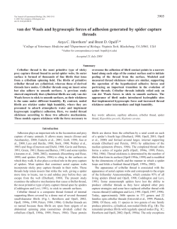 van der Waals and hygroscopic forces of adhesion generated by
