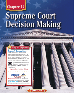 Chapter 12: Supreme Court Decision Making