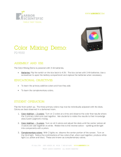 Color Mixing Demo - Arbor Scientific