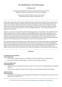 The Mythification of Charlemagne - German Historical Institute London