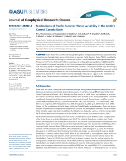 Mechanisms of Pacific Summer Water variability in the Arctic`s