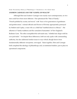 GOSPEL OF WEALTH - Harvard Kennedy School