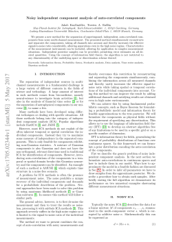 Noisy independent component analysis of auto