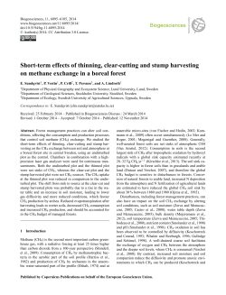 Short-term effects of thinning, clear-cutting and