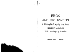 Herbert Marcuse, Eros and Civilization, Part I