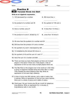 Practice B 2-8 - MrWalkerHomework