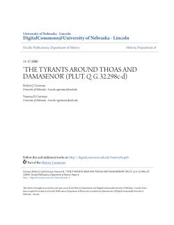 `THE TYRANTS AROUND THOAS AND DAMASENOR` (PLUT. Q. G.