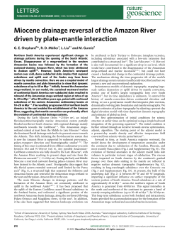 Miocene drainage reversal of the Amazon River driven
