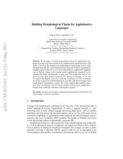 Building Morphological Chains for Agglutinative Languages