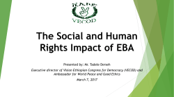 5. The Social and Human Rights Impact of EBA on Ethiopia