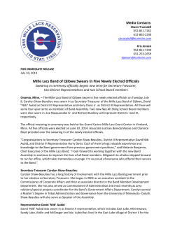 Mille Lacs Band of Ojibwe Swears In Five Newly Elected Officials