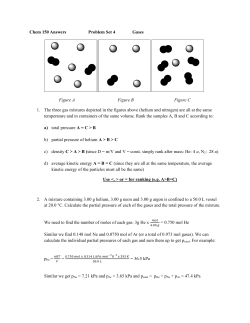 Chem 150 Answers Problem Set 4 Gases Figure A Figure B Figure