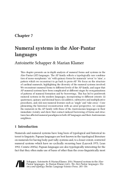 Numeral systems in the Alor