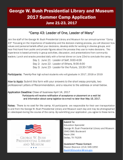 Application - The George W. Bush Presidential Library and Museum