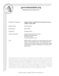 National Archives National Personnel Records