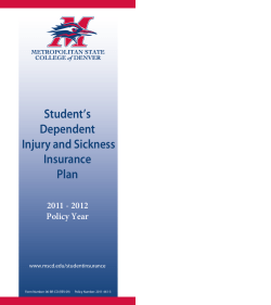 Student`s Dependent Injury and Sickness Insurance