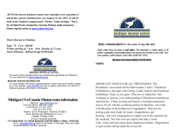 Michigan USA/Canada Mission center information