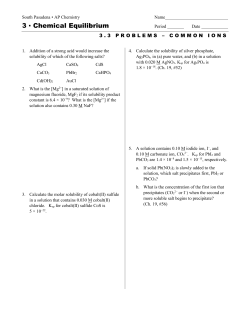 3 Chemical Equilibrium