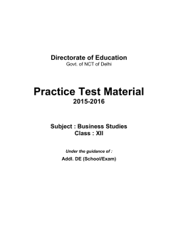 Practice Test - Directorate of Education