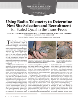 Borderlands News - May 2014 - Borderlands Research Institute