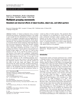 Multijoint grasping movements