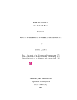 Aspects of the syntax of American Sign Language
