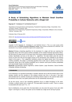 A Study of Scheduling Algorithms to Maintain Small Overflow