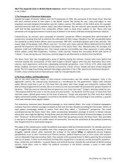 06-II The Imperial Crisis in British North America