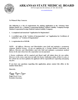 Medical Corporations Application Pack