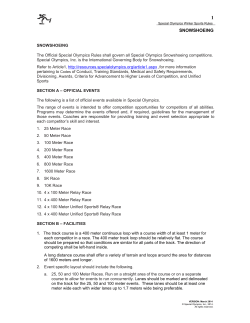 snowshoeing - Special Olympics