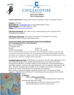 Art I - Chillicothe City Schools