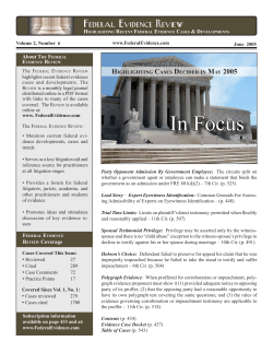 June 2005 - Federal Evidence Review