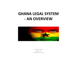 GHANA LEGAL SYSTEM