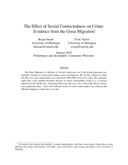 The Effect of Social Connectedness on Crime: Evidence from the
