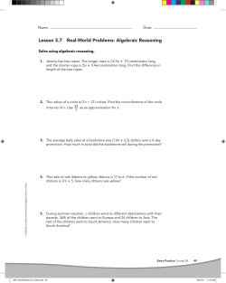 Lesson 3.7 Real-World Problems: Algebraic Reasoning