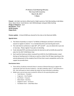 PV Rotary Club Meeting Minutes The Cozy Grill