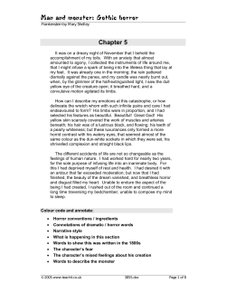 Man and monster: Gothic horror