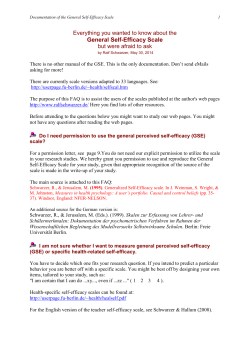 Everything you wanted to know about the self-efficacy