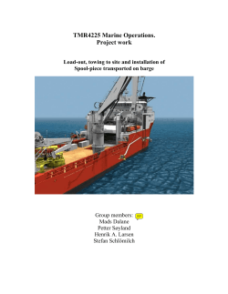 TMR4225 Marine Operations. Project work