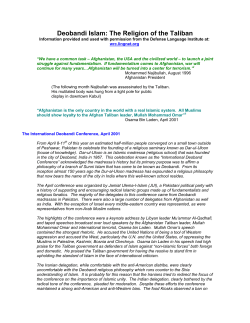 Deobandi Islam: The Religion of the Taliban